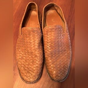 Frye Men's Tan Woven Leather Loafers